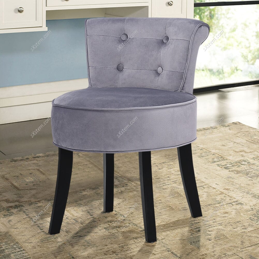 Velvet Vanity Stool with Thick Cushion Living and Home 