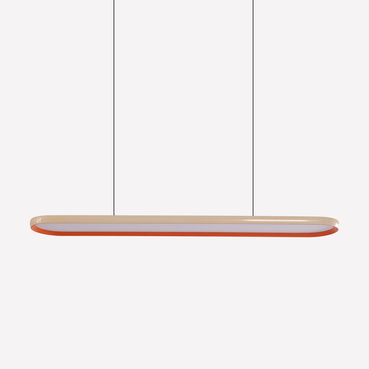 Lightsin Ivory and Orange Modern LED Pendant Light with Sleek Oval Design Lightsin UK 