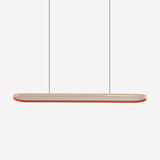 Lightsin Ivory and Orange Modern LED Pendant Light with Sleek Oval Design Lightsin UK 