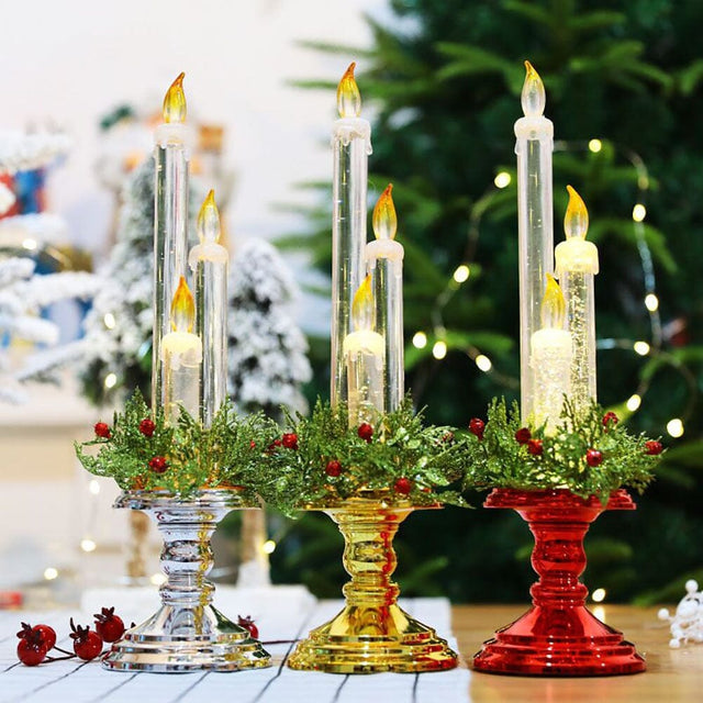 🎁 370x100mm Luxury Gold Plastic Christmas Candle (Discount) Living and Home 