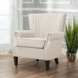 Deep Cushioned Armchair Channel Accent Chair with Nailhead Trim Wingback Chairs Living and Home 