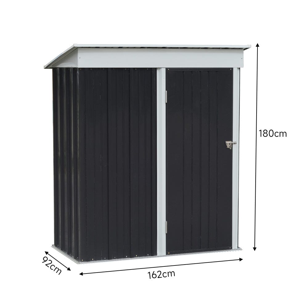 3X5 Metal Storage Shed with Rack Patio Garden Tool House Garden Sheds Living and Home 