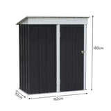 3X5 Metal Storage Shed with Rack Patio Garden Tool House Garden Sheds Living and Home 