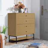 4-Tier Bedroom Chest Storage Cabinet with Bottom Shelf Living and Home 