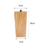 4 Pieces Square Wooden Furniture Legs Chair Sofa Feet Replacement Living and Home Wood Colour 