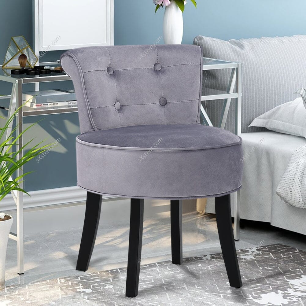 Velvet Vanity Stool with Thick Cushion Living and Home 