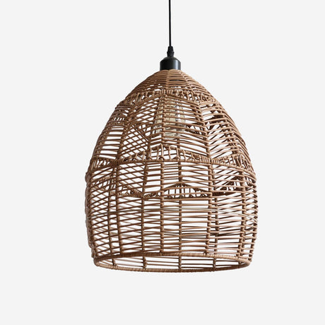 Lightsin Bohemian Woven Rattan and Iron Pendant Light for Living Spaces Lightsin UK 