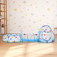 3-in-1 Play Tent Set for Kids Pop Up with Tunnel Ball Pit Playhouse Play Tents Living and Home 