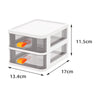 Transparent Stationery Cosmetic Storage Box Living and Home 13.4cm W x 17cm D x 11.5cm H White 