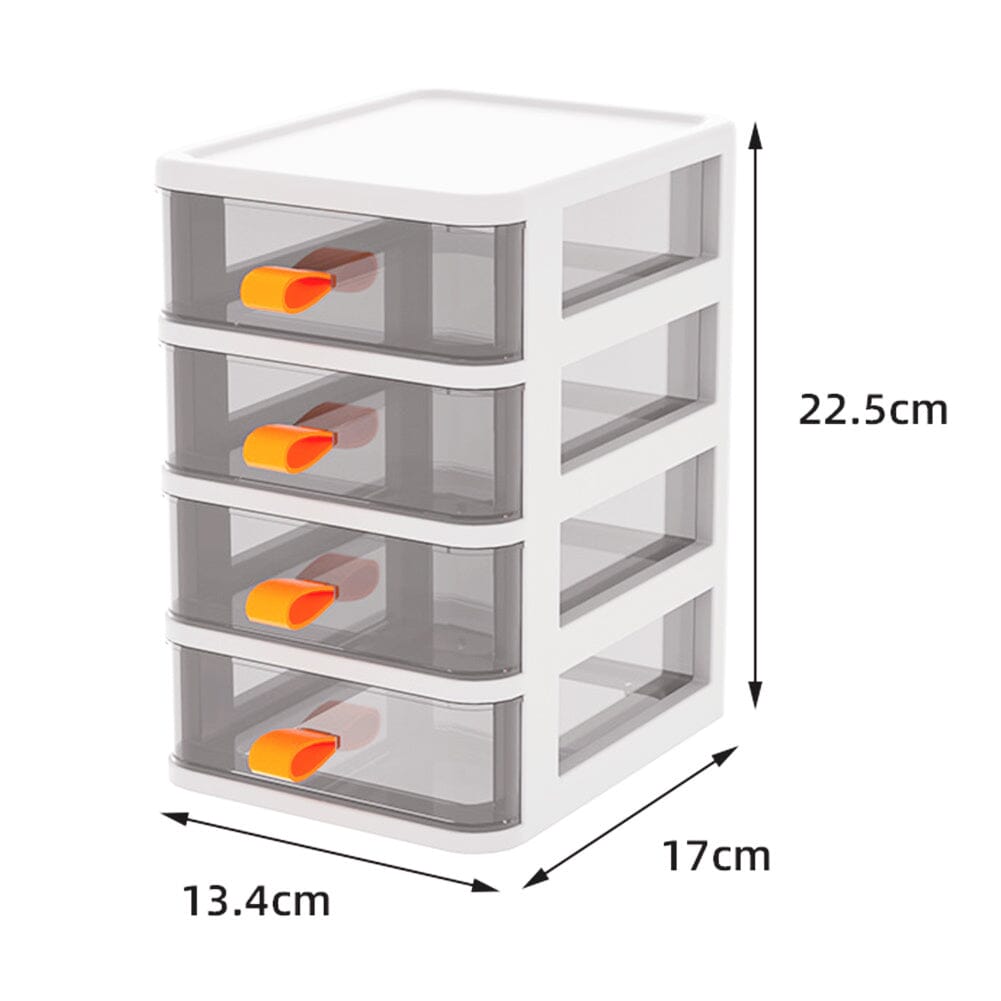 Transparent Stationery Cosmetic Storage Box Living and Home 13.4cm W x 17cm D x 22.5cm H White 