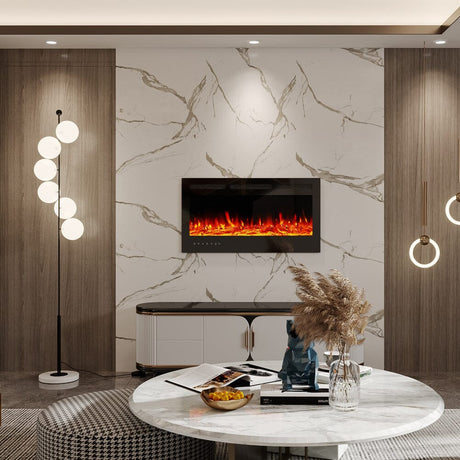 Smallbee Modern LED Wall Mounted/ Recessed Electric Fireplace Smallbee UK 