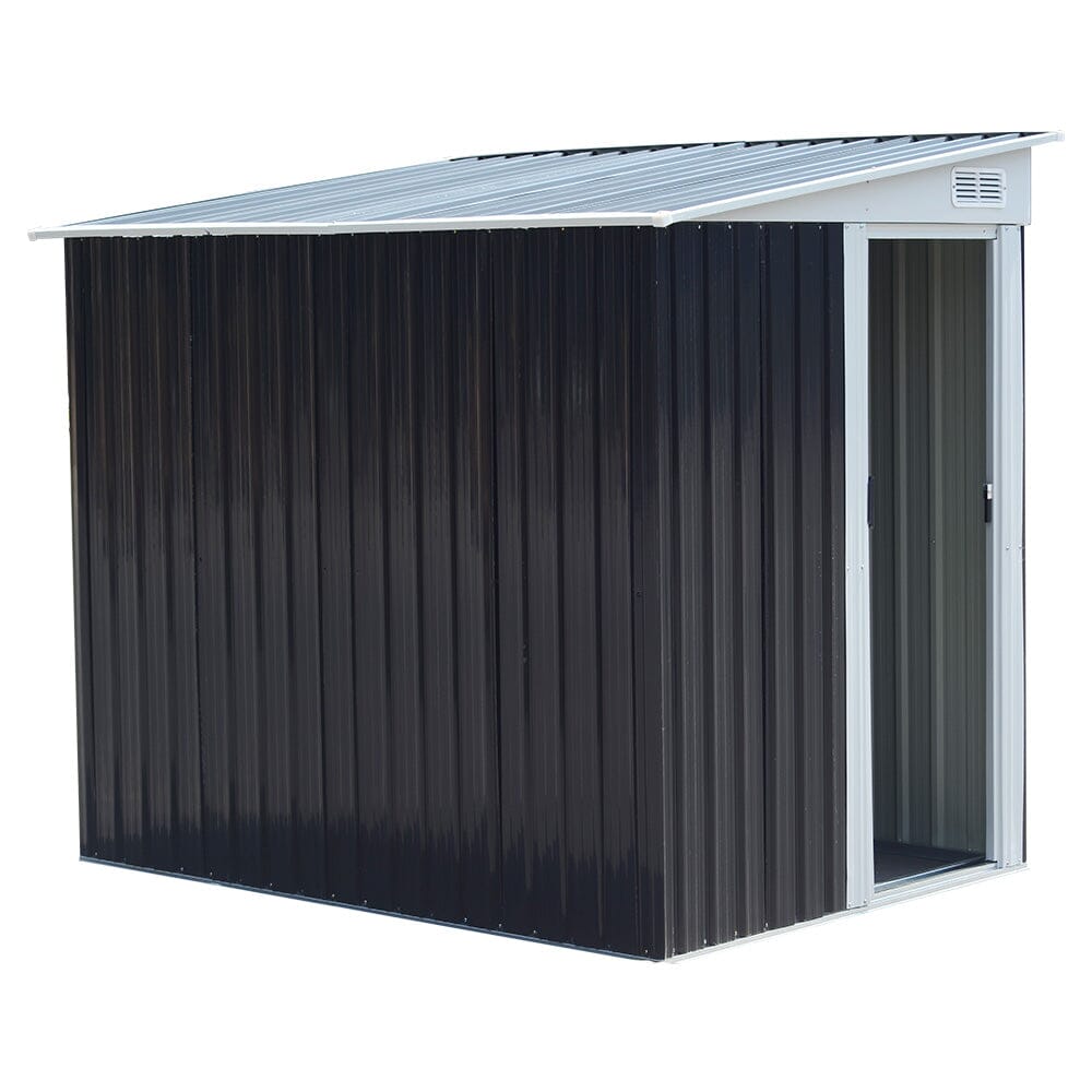 5X7FT Sliding Door Pent Roof Garden Tool Shed Outdoor Patio Storage House Living and Home 