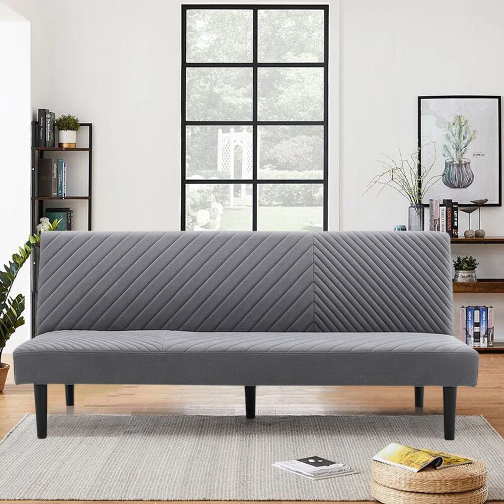 Grey 3 Seater Upholstered Sofa Bed Living and Home 