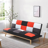 3-Seater Multicolour Checkered Sofa Bed Living and Home 