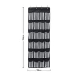 24 Pocket Fabric Door Hanging Storage Bag with Hooks Shelves & Racks Living and Home 