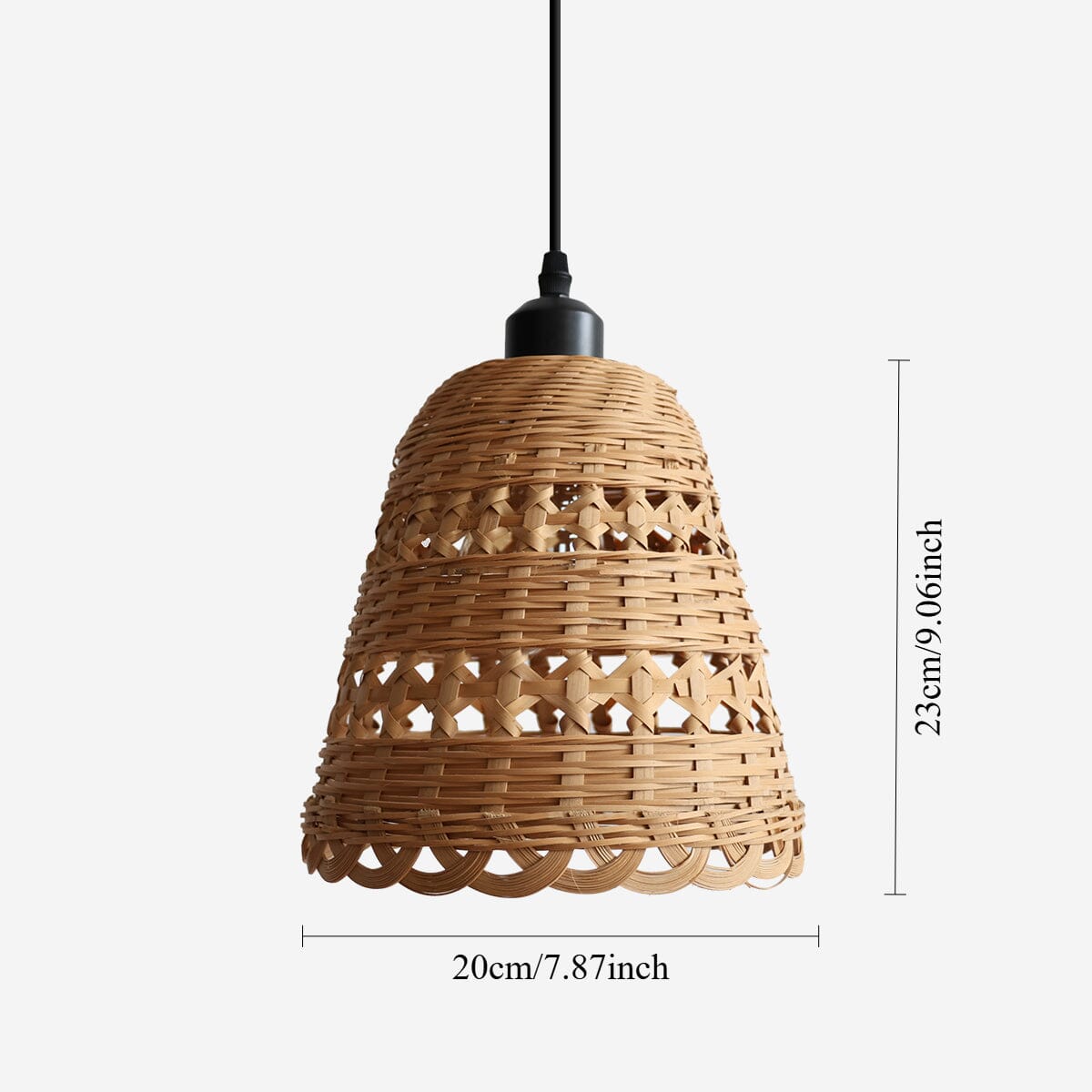 Lightsin Modern Bamboo Handwoven Warm Glow Pendant Light Lightsin UK 