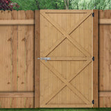 Garden Flat Top Pine Wood Gate Kit With Screw Kit Garden Gates Living and Home 