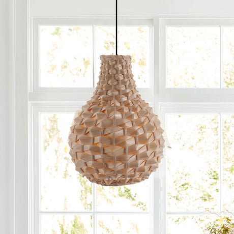 Lightsin Bamboo Hand-Weaving Pendant Light Natural Art Lighting Fixture Lightsin UK 