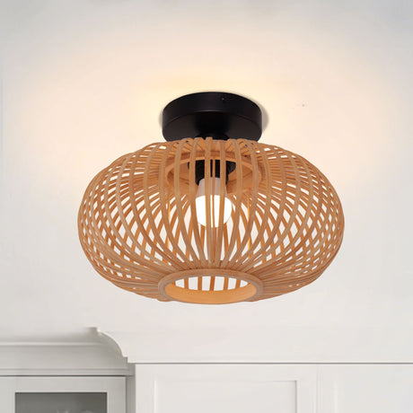 Lightsin Highly Cost-Effective Natural Woven Bamboo Wall Lamp Lightsin UK 