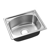 60/68cm W Stainless Steel Kitchen Sink Single Bowl Catering Kitchen Sinks Living and Home 