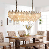 Lightsin Champagne Gold Crystal Leaf Chandelier Lightsin UK 