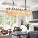 Lightsin Champagne Gold Crystal Leaf Chandelier Lightsin UK 