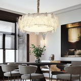 Lightsin Vintage Leaf Glass Pendant Light with Metal Frame Lightsin UK 