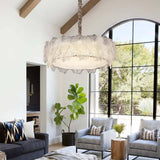 Lightsin Vintage Leaf Glass Pendant Light with Metal Frame Lightsin UK S In Stock 