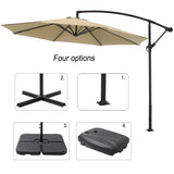 3M Taupe Sun Parasol Hanging Banana Umbrella Parasols Living and Home 