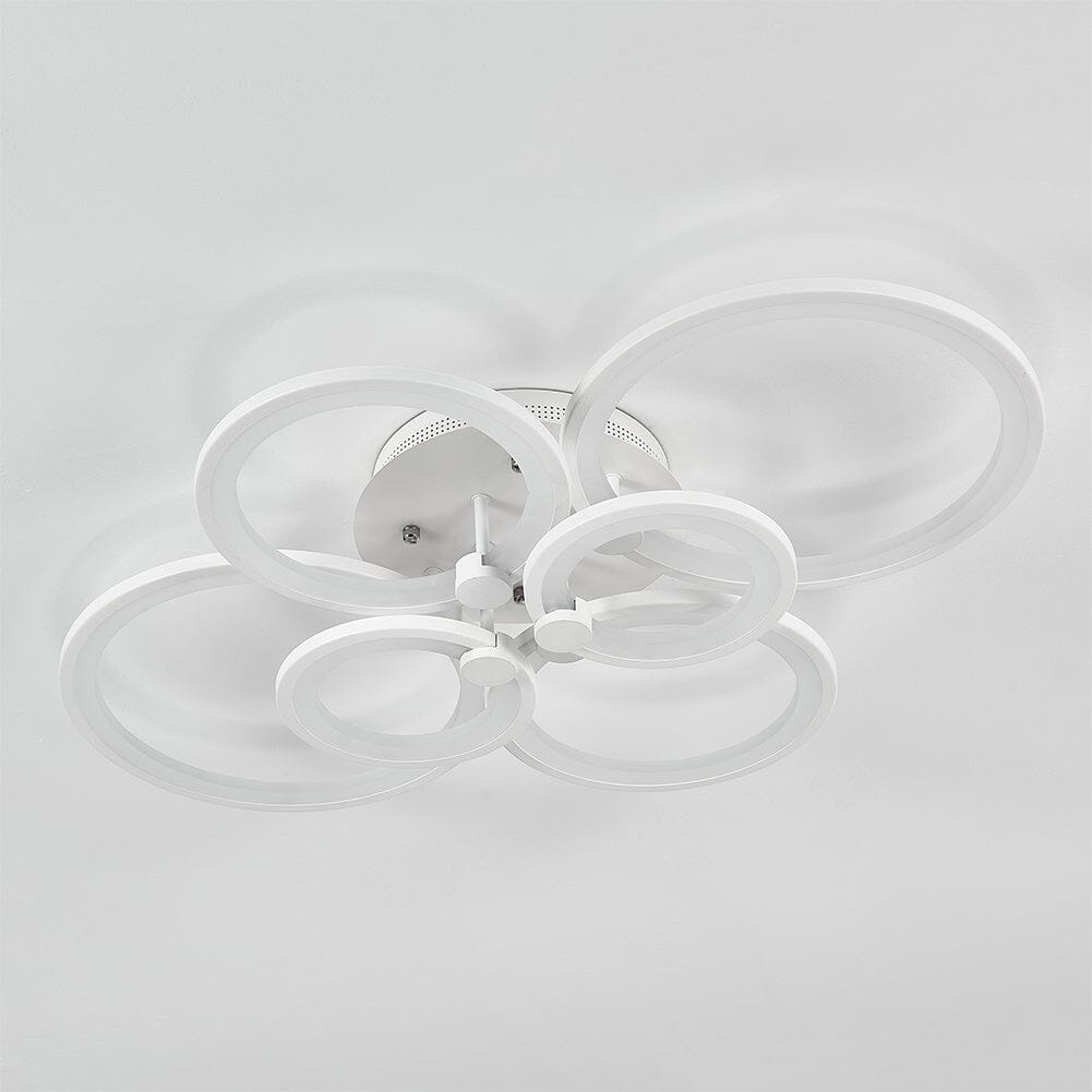 4/6/8 Rings Circle LED Semi-Flush Ceiling Light Dimmable/Non-Dimmable Ceiling Lights Living and Home 