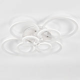 4/6/8 Rings Circle LED Semi-Flush Ceiling Light Dimmable/Non-Dimmable Ceiling Lights Living and Home 