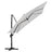 Copy of Light Grey 3 x 3 m Square Cantilever Parasol Outdoor Hanging Umbrella for Garden and Patio Parasols Living and Home Parasol + Cross Base 