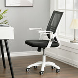 Mesh Back Ergonomic Office Chair with Folding Armrests Office Chair Living and Home 