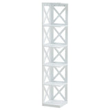 Black/White Wooden 5 tier Rectangular Vertical Living Room Shelf Shelves & Racks Living and Home 