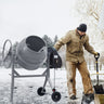 Durable and Versatile Cement Mixer with Easy Movement Cement Mixers Living and Home Large Orange 