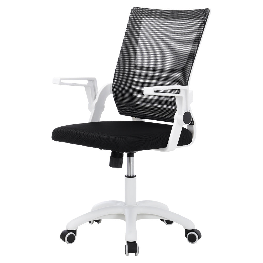 Mesh Back Ergonomic Office Chair with Folding Armrests Office Chair Living and Home 