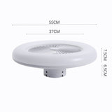 Dia. 55cm Ceiling Fan w/75W LED Light Adjustable 3-Wind Speed Remote Control Ceiling Light Living and Home 