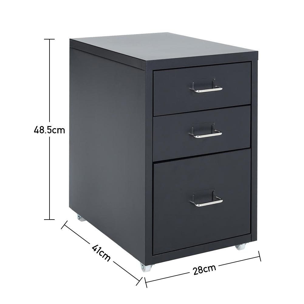 Office Filing Cabinet 3/4/5/6/8Drawers Metal White Chest Storage Unit Wheels Cabinet Living and Home 