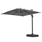 Grey 2.5m Cantilever Parasol with Base for Garden Parasols Living and Home 