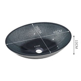 Oval Bathroom Art Tempered Glass Sink Bathroom Sinks Living and Home 