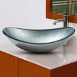 Oval Bathroom Art Tempered Glass Sink Bathroom Sinks Living and Home Sliver 