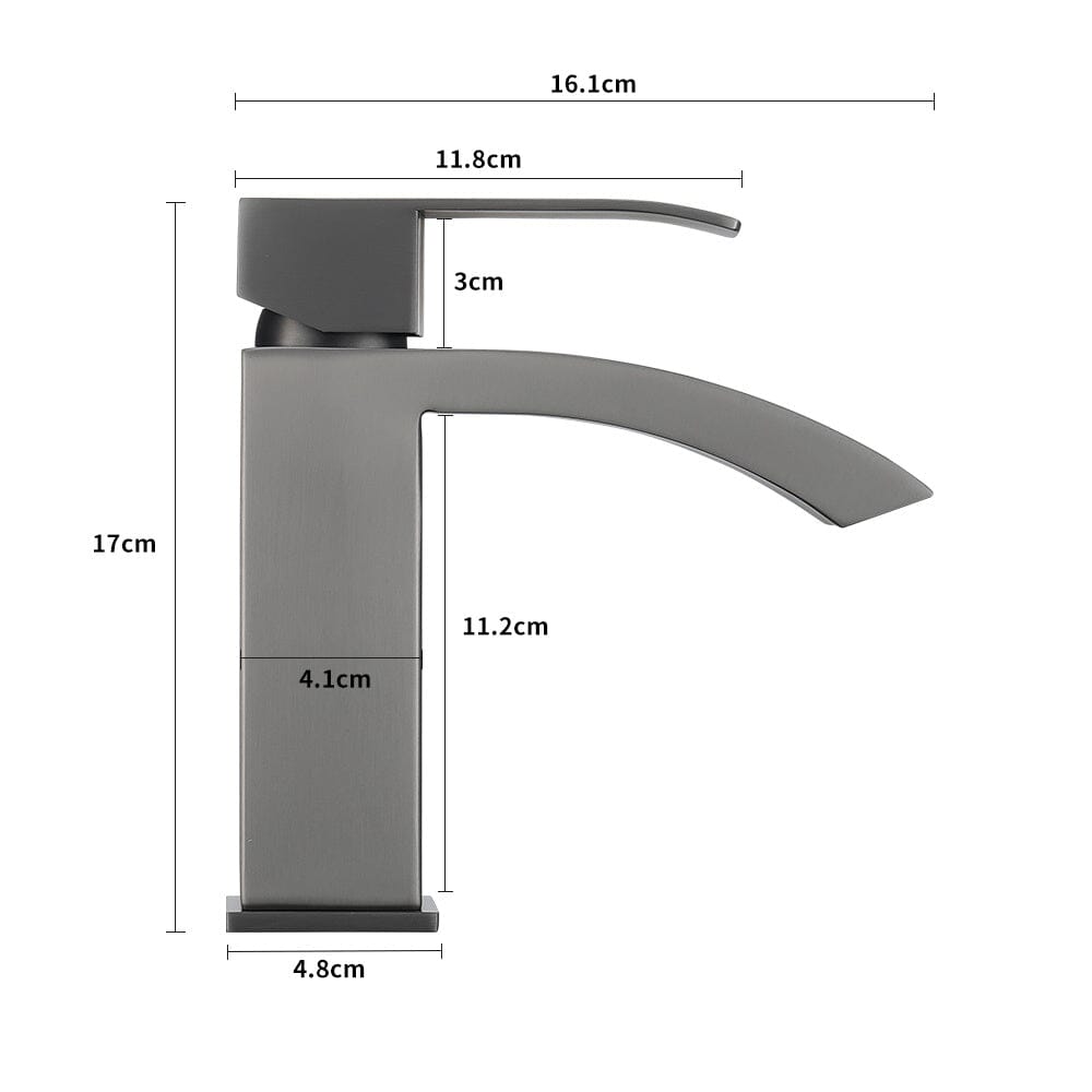 Modern Bathroom Mixer Tap Single Handle Stainless Steel Basin Taps Living and Home 