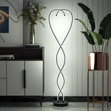Living Room Standing Light Decorative Swirling LED Floor Lamp Floor Lamps Living and Home Black 
