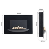 35inch Wall Mounted Electric Fireplace with Pebble Bowl 7 Flame Colours Electric Fireplaces Living and Home 