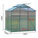 4' x 6' ft Garden Hobby Greenhouse Green Framed with Vent Garden Storages & Greenhouses Living and Home 