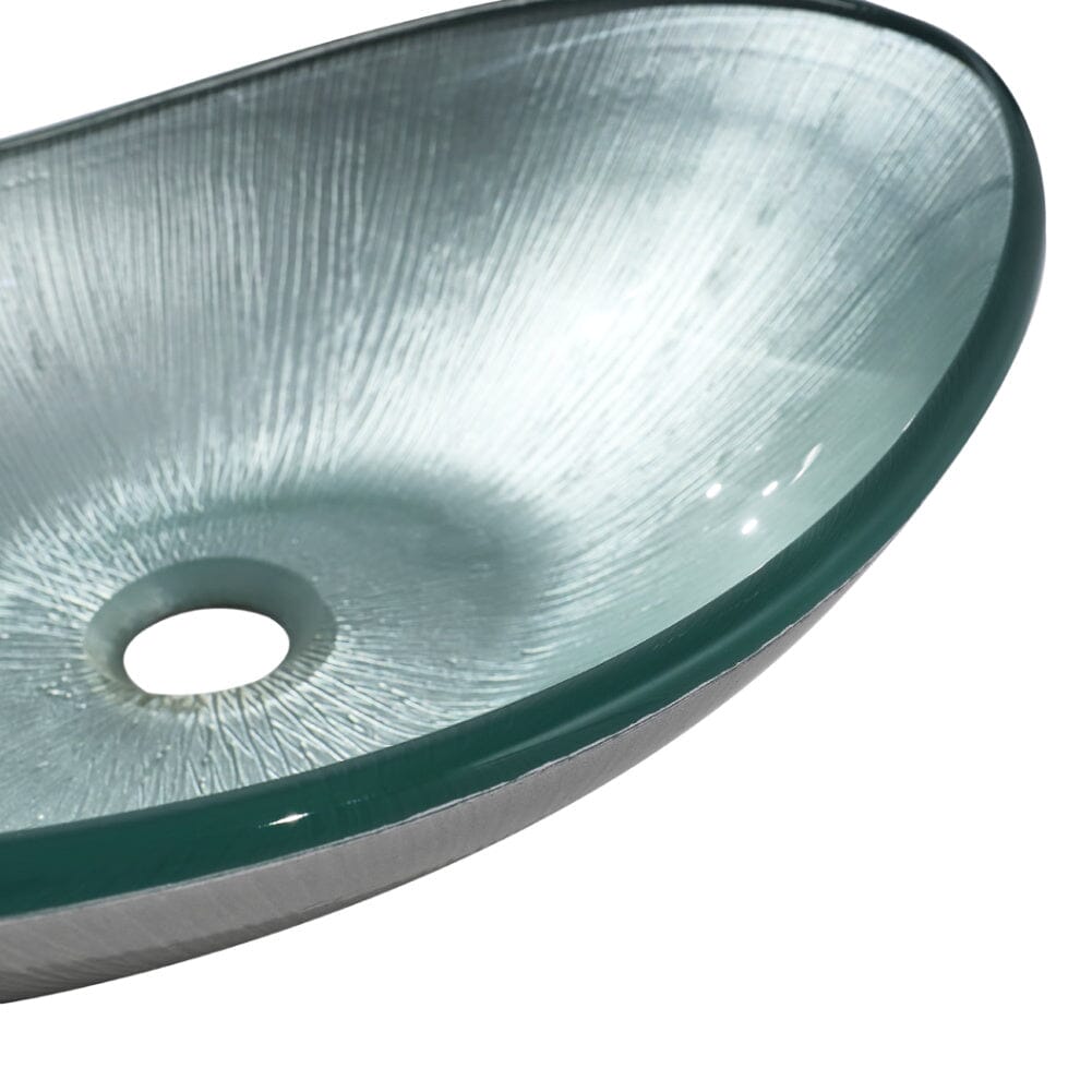 Oval Bathroom Art Tempered Glass Sink Bathroom Sinks Living and Home 