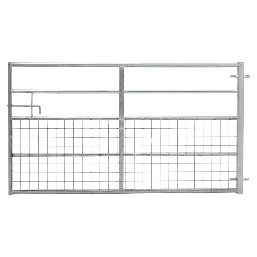 Durable and Rust-Resistan Half Mesh Metal Field Farm Gate Farm Gates Living and Home 