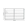 Durable and Rust-Resistan Half Mesh Metal Field Farm Gate Farm Gates Living and Home 8FT/2.4M 