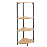 3/4 Shelves Triangle Corner Shelf Rack Bookcase Storage Unit Shelves & Racks Living and Home 