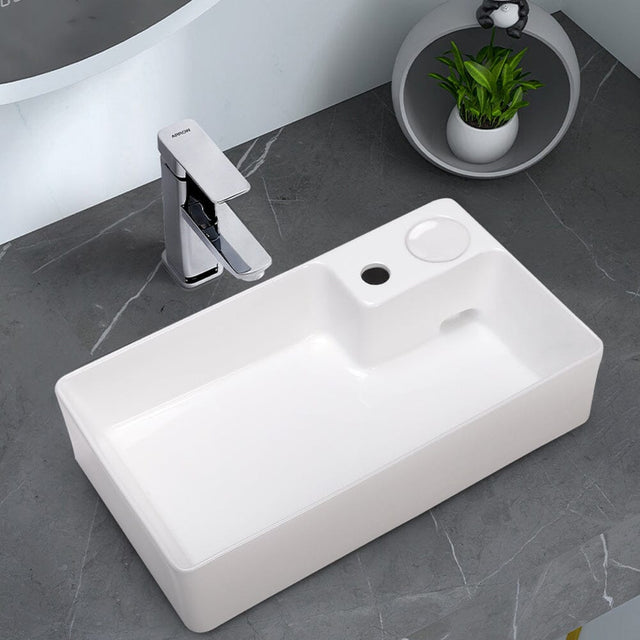 Bathroom Ceramic White Square Sink Bathroom Sinks Living and Home 